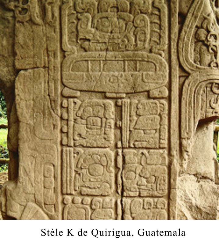 Stèle K de Quirigua, Guatemala