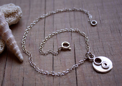 Lina, chaîne de cheville et bracelet spirale en argent