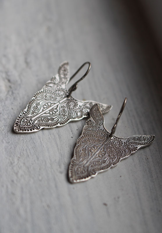 Abondances, boucles d’oreilles bison totem animal en argent