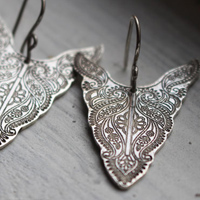 Abondances, boucles d’oreilles bison totem animal en argent