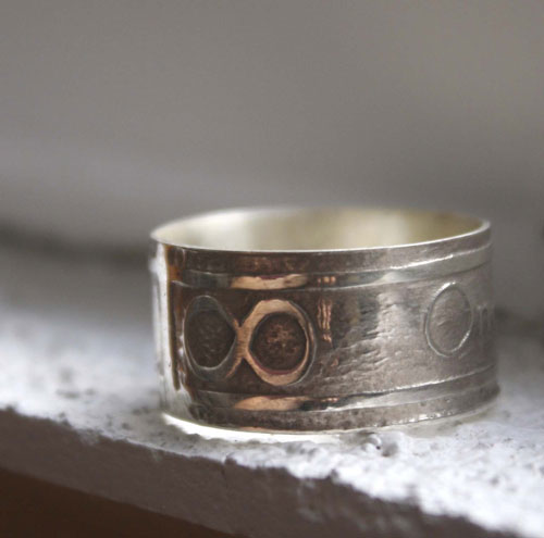 Anneau personnalisé, bague citation One du groupe U2 en argent