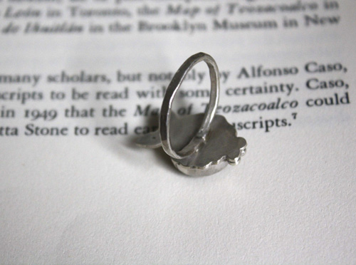 Calliope, bague en argent et jaspe océan