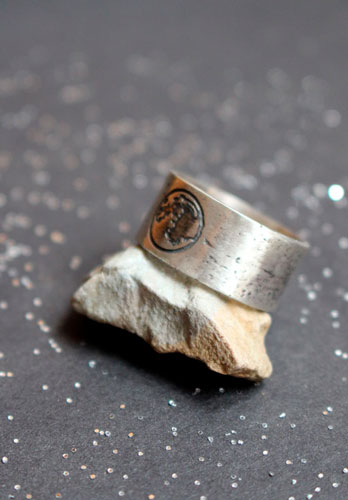 Cycle lunaire, bague lune personnalisée en argent 