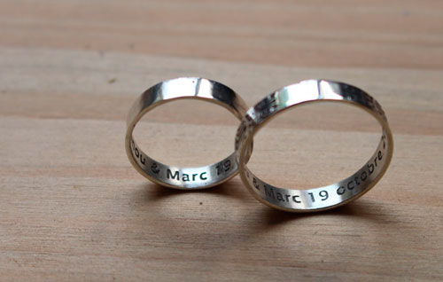 Diapason, alliances, bague symbole polynésien en argent