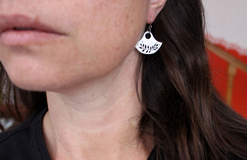 Floria, boucles d’oreilles botaniques tribales en argent
