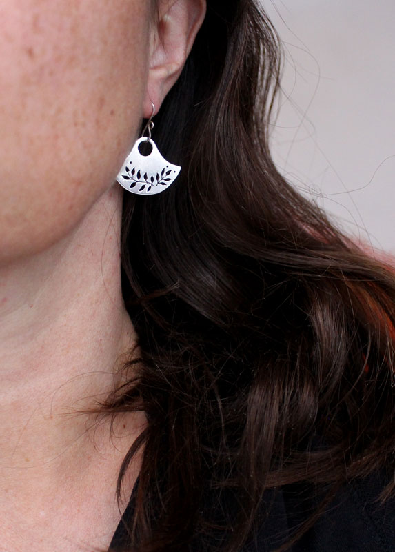 Floria, boucles d’oreilles botaniques tribales en argent