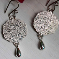 Ishaia, boucles d’oreilles mandala en argent