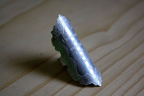 L’essentiel, bague du petit prince de Saint-Exupéry en argent