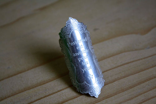 L’essentiel, bague du petit prince de Saint-Exupéry en argent