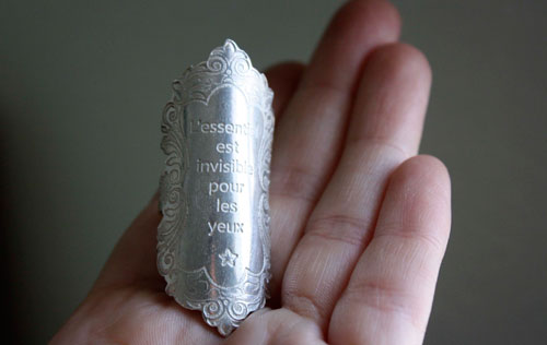 L’essentiel, bague du petit prince de Saint-Exupéry en argent