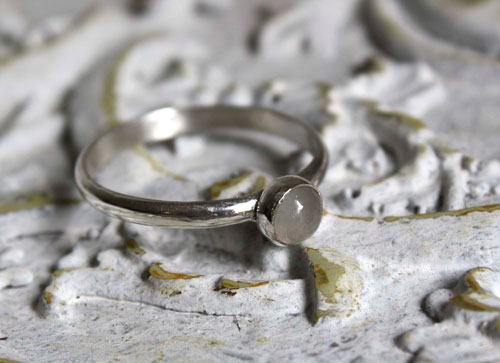 Lagune, bague en argent et aigue-marine