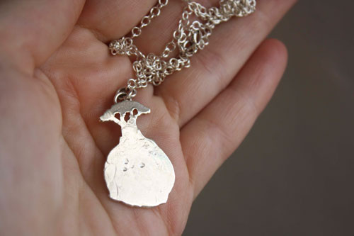 Les baobabs, collier arbre du petit prince en argent