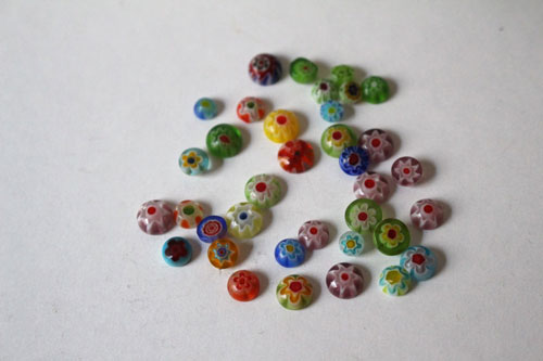 cabochon millefiori de verre