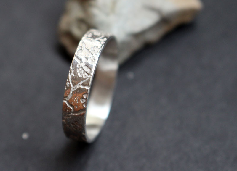 Misao petite, bague fleur de cerisier japonais en argent