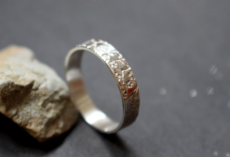 Misao petite, bague fleur de cerisier japonais en argent