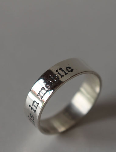 Mobilis In Mobile, bague vingt mille lieues sous les mers en argent