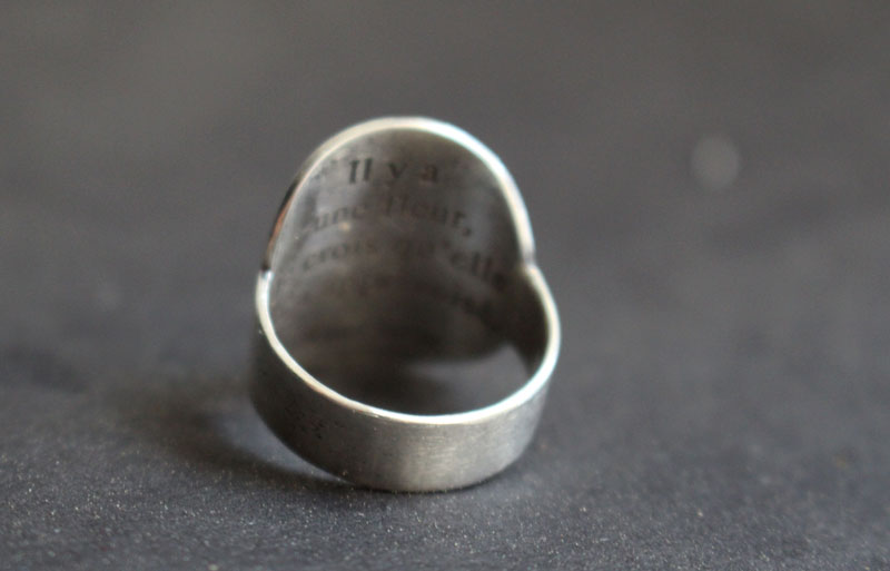 Petite planète, bague gravée du petit prince en argent
