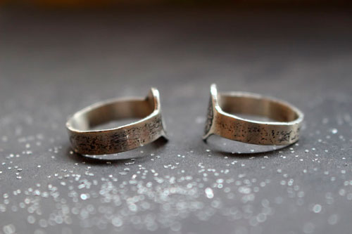 Phase de la lune, bague lune personnalisée en argent