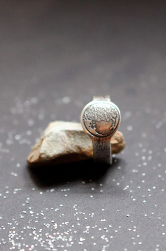 Phase de la lune, bague lune personnalisée en argent