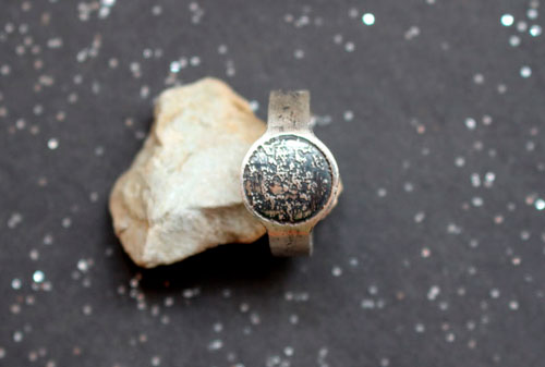 Phase de la lune, bague lune personnalisée en argent