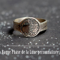 Phase de la lune, bague lune personnalisée en argent