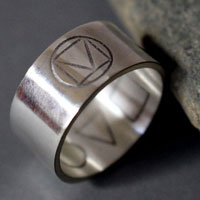 Prisme, bague triangle carré cercle en argent