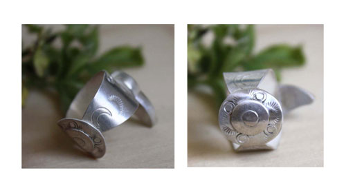 Snigill, bague escargot en argent et obsidienne arc-en-ciel