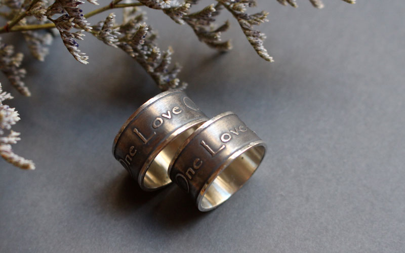 Un amour, une vie, alliances, bague déclaration en argent