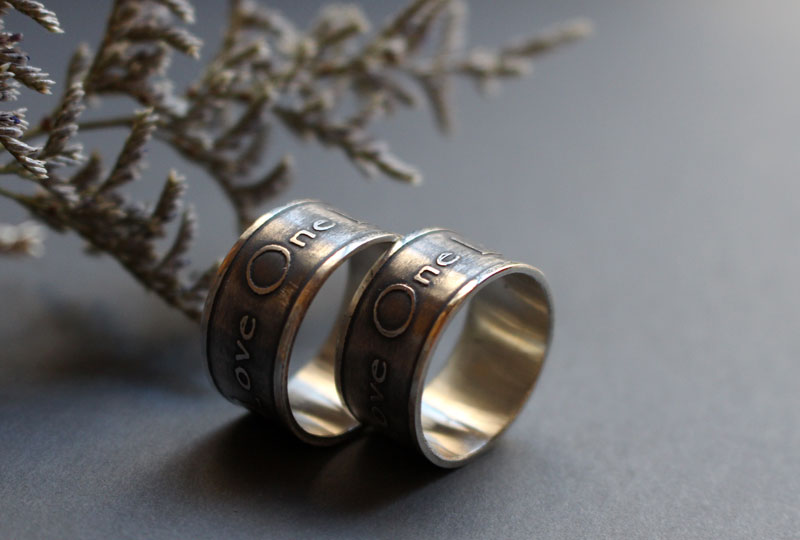 Un amour, une vie, alliances, bague déclaration en argent