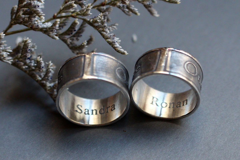 Un amour, une vie, alliances, bague déclaration en argent
