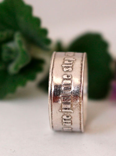 You are just one step away, bague encouragement et spiritualité en argent