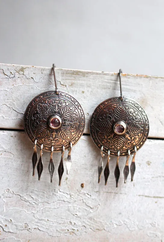 Alissandre, boucles d’oreilles feuilles en argent et zircon