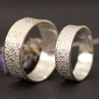 Alliances Esmée, bague mariage médiévale en argent