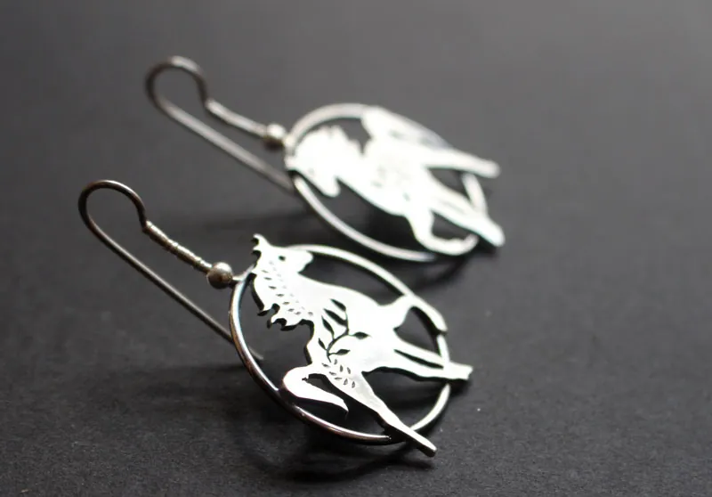 Arion, boucles d’oreilles cheval légende grecque en argent