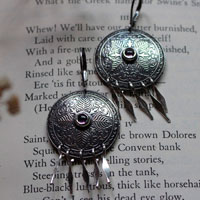 Alissandre, boucles d’oreilles feuilles en argent et zircon