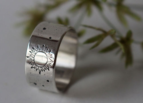 Apollon, bague dieu grec du soleil en argent