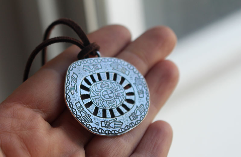 Araignée de Spiro Mounds, collier amérindien du Mississipi en argent