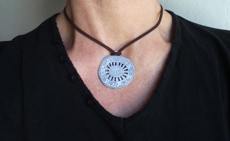 Araignée de Spiro Mounds, collier amérindien du Mississipi en argent