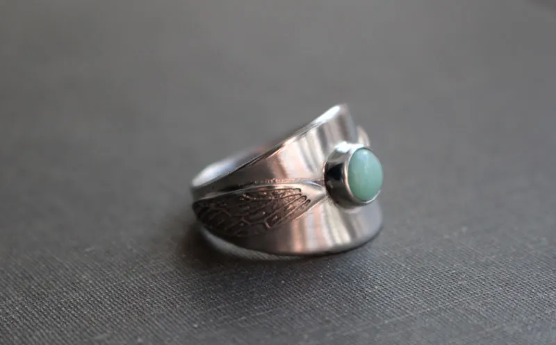 Battements d’ailes, bague Vif d’or d’Harry Potter en argent et chrysoprase