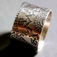 Blessed, bague mandala de la forêt en argent