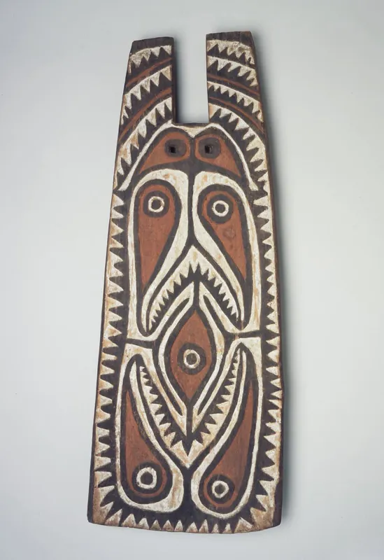 Bouclier océanien, boucles d’oreilles bouclier tribal en argent