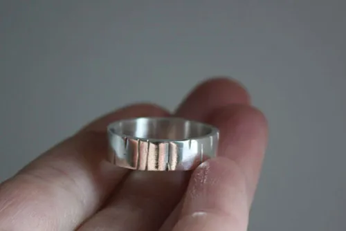 Bouleau, bague arbre de la sagesse en argent