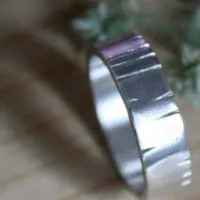 Bouleau, bague arbre de la sagesse en argent