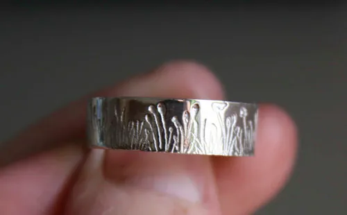 Brins d’herbe folle, bague magicien d’Oz en argent