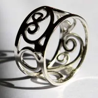 Brocéliande, bague forêt magique celte en argent