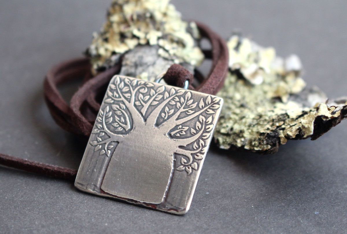 Baobab, collier arbre de vie en argent