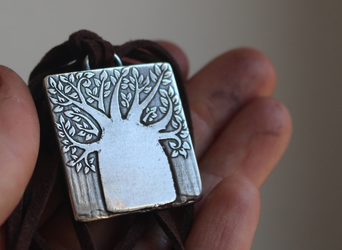 Baobab, collier arbre de vie en argent