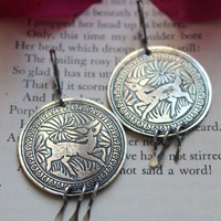 Bidxuin, boucles d’oreilles cerf mexicain en argent