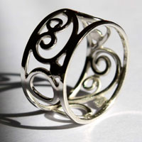 Brocéliande, bague forêt magique celte en argent