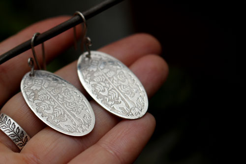 Cerfs au petit matin, boucles d’oreilles bestiaire Otomi mexicain en argent